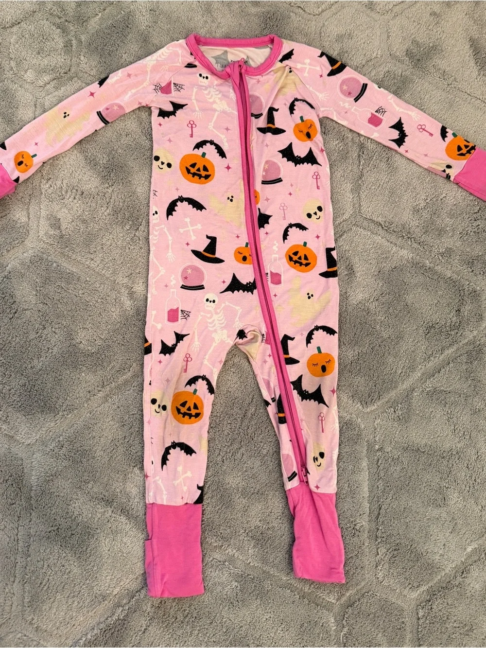 Littlesleepies 6-12 Months Halloween Themed Baby Pajamas with Zipper